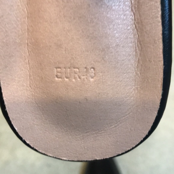 Trendy Black Slip On Flat Mules w/ Gold Hardware-EU Size 43/US Size 10 - Picture 9 of 9